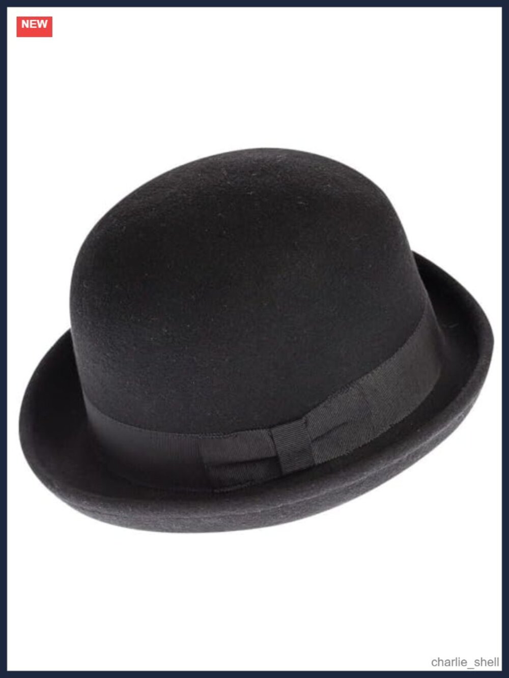 Wool Bowler Derby Hat Fedora Short Rolled Brim for Men Women